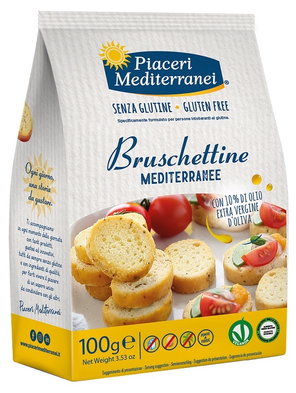 PIACERI MEDITERRANEI BRUSCHETTINE 100 G - Farmacia Mortise