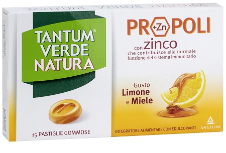 TANTUM VERDE NATURA 15 PASTIGLIE GOMMOSE LIMONE & MIELE - Farmacia Mortise