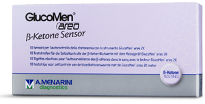 STRISCE MISURAZIONE CHETONEMIA GLUCOMEN AREO B-KETONE SENSOR 10 PEZZI - Farmacia Mortise