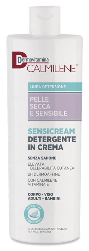 DERMOVITAMINA CALMILENE SENSICREAM DETERGENTE IN CREMA SENZA SAPONE PER PELLE SECCA E SENSIBILE 500 ML - Farmacia Mortise