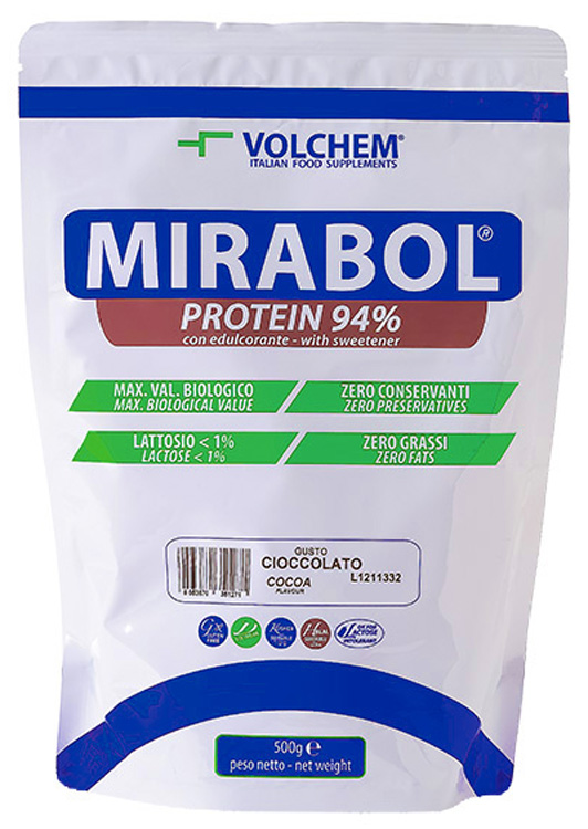 MIRABOL PROTEIN 94% CIOCCOLATO 500 G - Farmacia Mortise