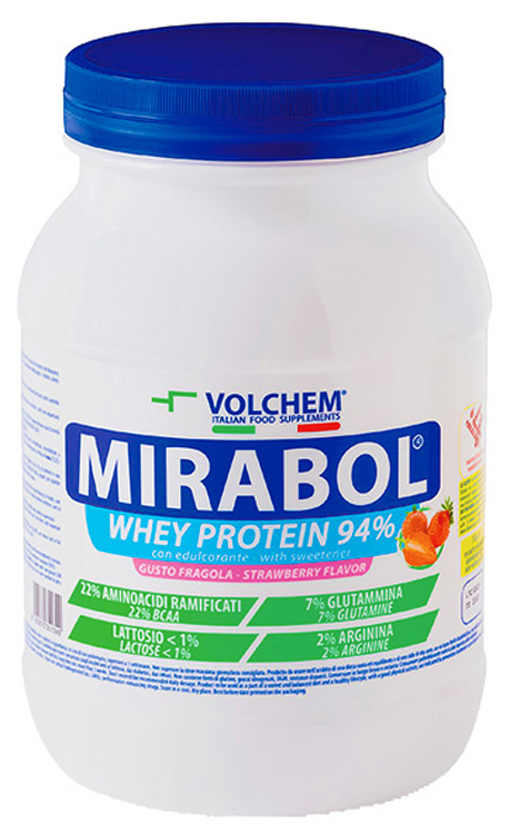 MIRABOL WHEY PROTEIN 94% FRAGOLA 750 G - Farmacia Mortise