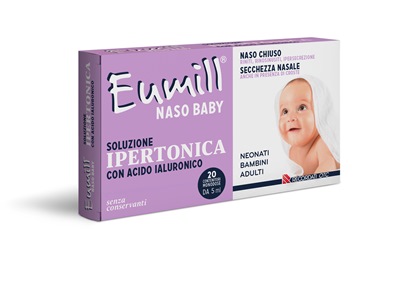EUMILL NASO BABY SOLUZIONE IPERTONICA 20 FLACONCINI MONODOSE 5 ML - Farmacia Mortise