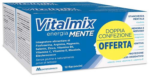 VITALMIX MENTE BIPACK 2 CONFEZIONI DA 12 FLACONCINI DA 12 ML - Farmacia Mortise