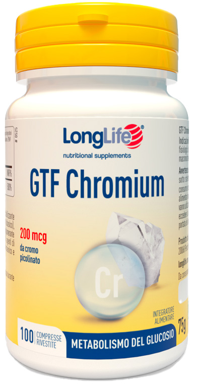 LONGLIFE GTF CHROMIUM 100 COMPRESSE RIVESTITE - Farmacia Mortise