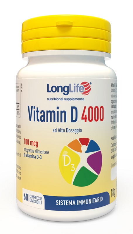 LONGLIFE VITAMIN D 4000UI 60 COMPRESSE DIVISIBILI - Farmacia Mortise