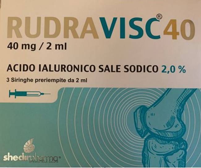 SIRINGA INTRA-ARTICOLARE RUDRAVISC 40 HC ACIDO IALURONICO SALE SODICO 40 MG 2 ML 3 PEZZI - Farmacia Mortise
