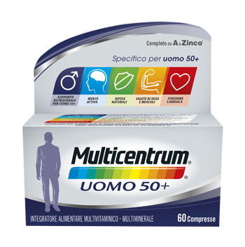 MULTICENTRUM UOMO 50+ 60 COMPRESSE - Farmacia Mortise
