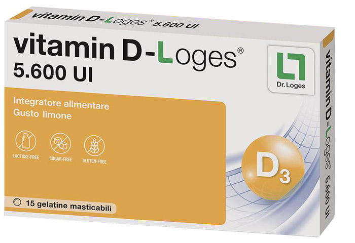 VITAMIN D-LOGES 15 GELATINE MASTICABILI GUSTO LIMONE - Farmacia Mortise