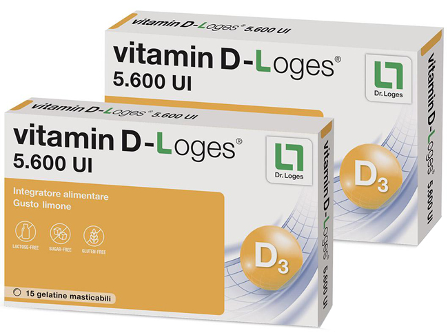 VITAMIN D-LOGES 30 GELATINE MASTICABILI GUSTO LIMONE 42 G - Farmacia Mortise