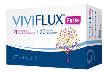 VIVIFLUX FORTE 20 COMPRESSE GASTRORESISTENTI + 20 CAPSULE LIQUID FILLER - Farmacia Mortise
