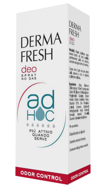 DERMAFRESH DEO SPRAY NO GAS AD HOC ODOR CONTROL DEODORANTE 100 ML - Farmacia Mortise