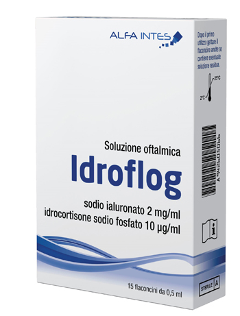 SOLUZIONE OFTALMICA IDROFLOG A BASE DI IALURONATO DI SODIO E IDROCORTISONE SODIO FOSFATO 15 FLACONCINI DA 0,5 ML - Farmacia Mortise