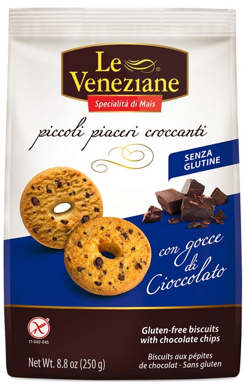 LE VENEZIANE BISCOTTI GOCCE DI CIOCCOLATO 250 G - Farmacia Mortise