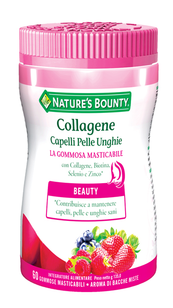 COLLAGENE CAPELLI PELLE UNGHIE 60 GOMMOSE MASTICABILI - Farmacia Mortise
