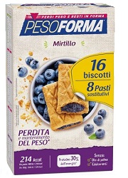 PESOFORMA BISCOTTI MIRTILLI 8 PASTI 16 BISCOTTI - Farmacia Mortise