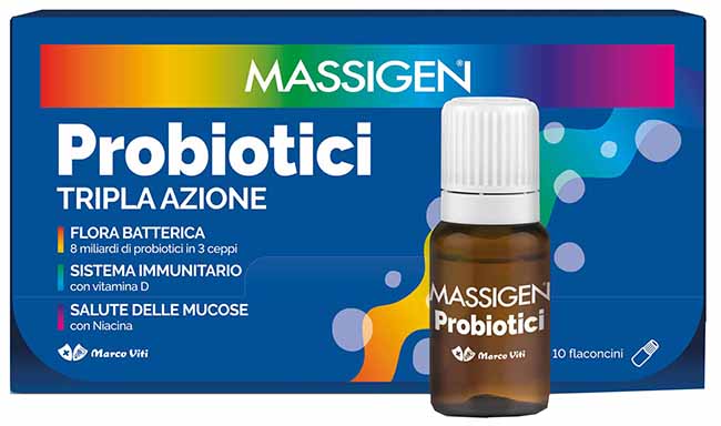 MASSIGEN PROBIOTICI 10 FLACONCINI X 8 ML PREZZO PIENO - Farmacia Mortise