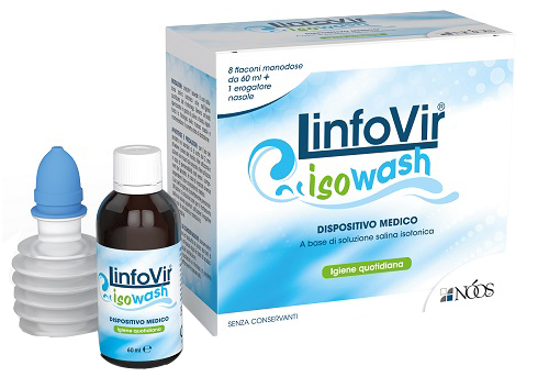 SOLUZIONE SALINA ISOTONICA LINFOVIR ISOWASH 8 FLACONI DA 60 ML - Farmacia Mortise