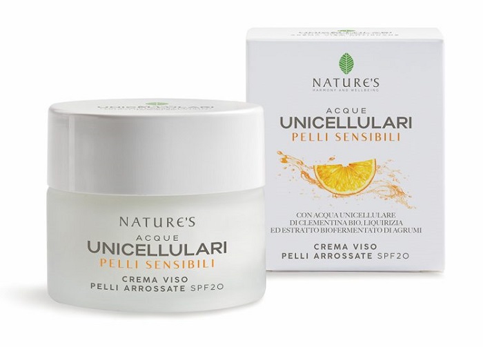 NATURE'S ACQUE UNICELLULARI CREMA VISO PELLI ARROSSATE SPF20 50 ML - Farmacia Mortise