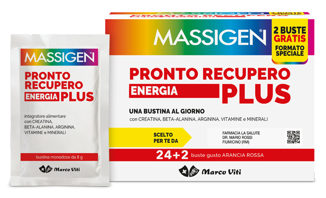 MASSIGEN PRONTO RECUPERO ENERGIA PLUS 24 BUSTINE + 2 BUSTINE - Farmacia Mortise