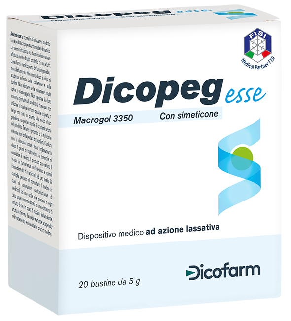DICOPEG ESSE 20 BUSTE 5 G MACROGOL 3350 - Farmacia Mortise