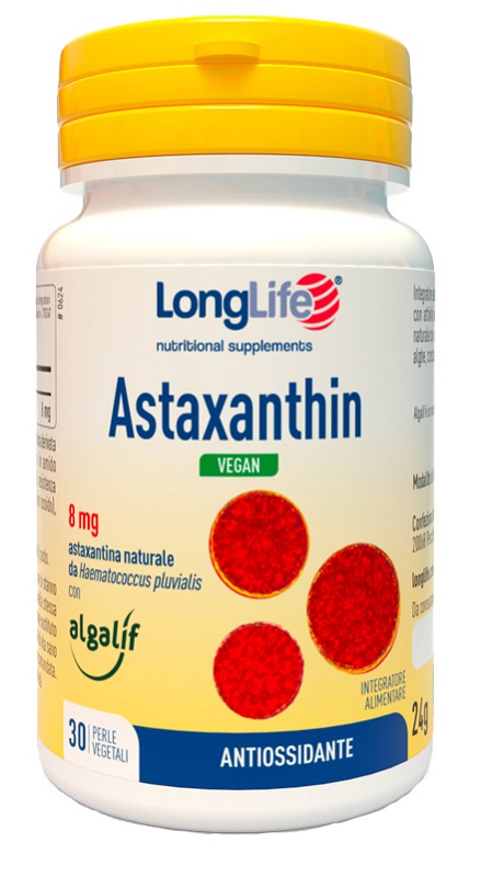 LONGLIFE ASTAXANTHIN VEGAN 30 PERLE - Farmacia Mortise