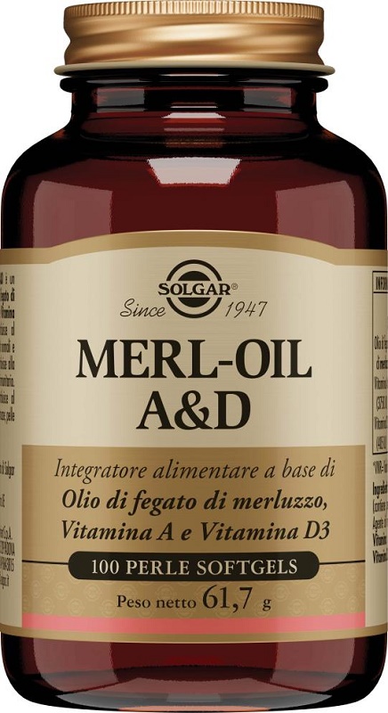 MERL OIL A&D 100 PERLE SOFTGEL - Farmacia Mortise