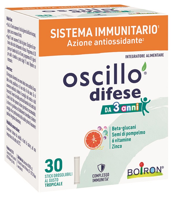 OSCILLO DIFESE 3+ 30 STICK OROSOLUBILI - Farmacia Mortise