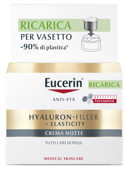 EUCERIN HYALURON-FILLER + ELASTICITY CREMA NOTTE RICARICA 50 ML - Farmacia Mortise