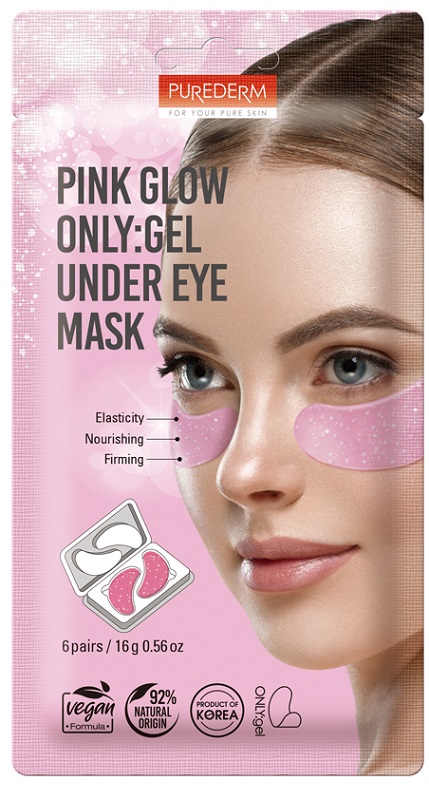 PUREDERM FOR YOUR PURE SKIN ROSA MASCHERA CONTORNO OCCHI IN HYDROGEL CON GLITTER 6 PAIA - Farmacia Mortise