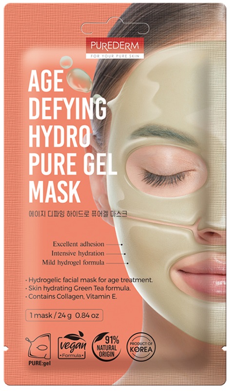 PUREDERM FOR YOUR PURE SKIN AGE DEFYING MASCHERA VISO IN HYDROGEL ANTIETA' IDRATANTE MONOUSO 24 G - Farmacia Mortise