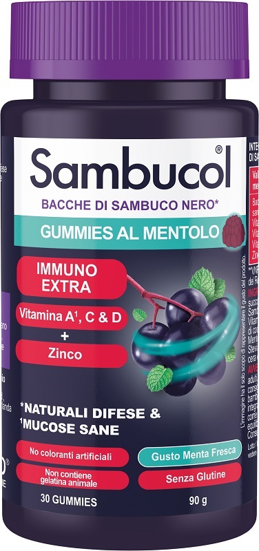 SAMBUCOL GUMMIES MENTOLO 30 GUMMIES - Farmacia Mortise