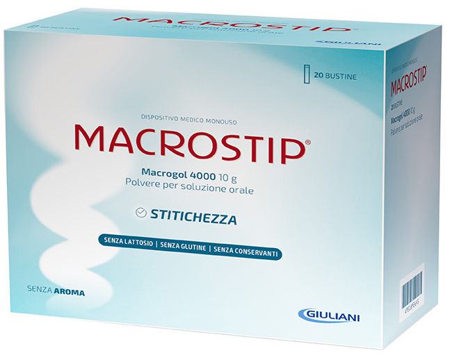MACROSTIP 20 BUSTINE 10 G SENZA GLUTINE SENZA LATTOSIO - Farmacia Mortise
