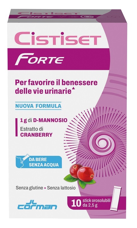 CISTISET FORTE 10 STICK OROSOLUBILI 2,5 G SENZA GLUTINE SENZA LATTOSIO - Farmacia Mortise