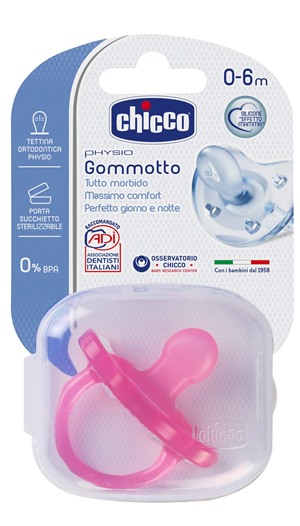 CHICCO GOMMOTTO IN SILICONE GIRL 0-6 MESI 1 PEZZO - Farmacia Mortise