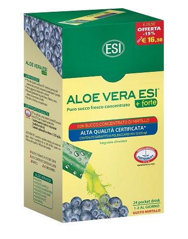 ESI ALOE VERA 24 POCKET DRINK MIRTILLO 24 POCKET 20 ML - Farmacia Mortise