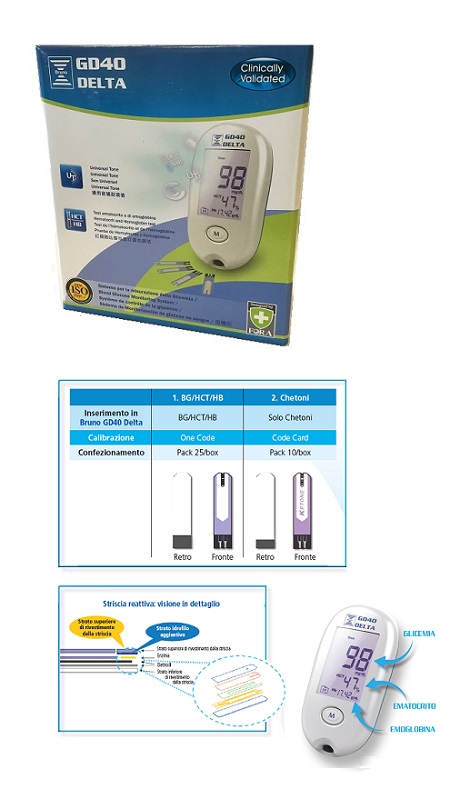 STRUMENTO PER MISURAZIONE GLICEMIA BRUNO GD40 DELTA - Farmacia Mortise