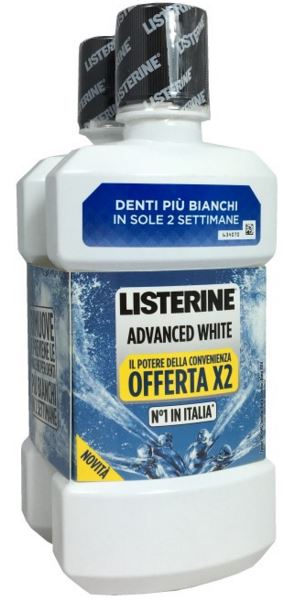 LISTERINE ADVANCE WHITE 500 ML X 2 PEZZI - Farmacia Mortise