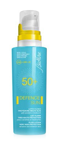 DEFENCE SUN 50+ LATTE FLUIDO PROTEZIONE MOLTO ALTA 125 ML - Farmacia Mortise