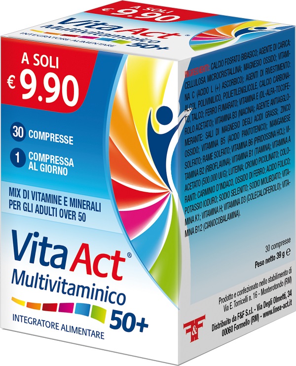 VITA ACT MULTIVITAMINICO 50+ 30 COMPRESSE - Farmacia Mortise