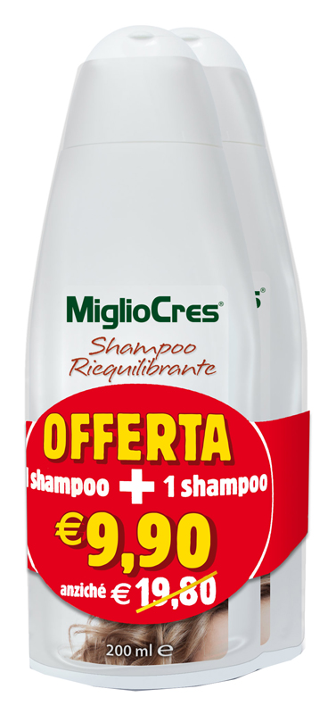 MIGLIOCRES SHAMPOO RIEQUILIBRANTE BIPACK 200 ML - Farmacia Mortise