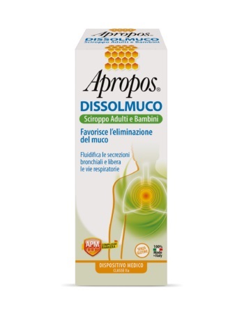 APROPOS DISSOLMUCO SCIROPPO ADULTI E BAMBINI 230 G - Farmacia Mortise