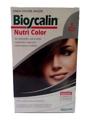 BIOSCALIN NUTRI COLOR 5 CASTANO CHIARO SINCROB 124 ML - Farmacia Mortise