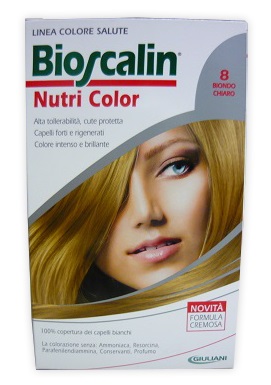 BIOSCALIN NUTRI COLOR 8 BIONDO CHIARO SINCROB 124 ML - Farmacia Mortise