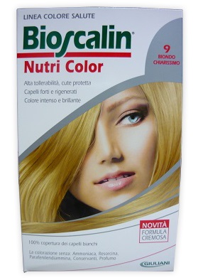 BIOSCALIN NUTRI COLOR 9 BIONDO CHIARISSIMO SINCROB 124 ML - Farmacia Mortise