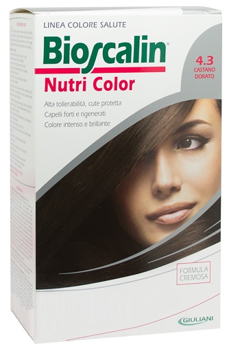 BIOSCALIN NUTRI COLOR 4,3 CASTANO DORATO SINCROB 124 ML - Farmacia Mortise