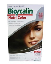 BIOSCALIN NUTRI COLOR 5,3 CASTANO CHIARO DORATO SINCROB 124 ML - Farmacia Mortise