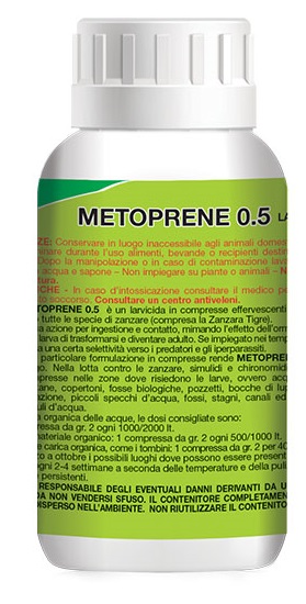 METOPRENE 0,5 LARVICIDA ANTIZANZARE 10 COMPRESSE 20 G - Farmacia Mortise