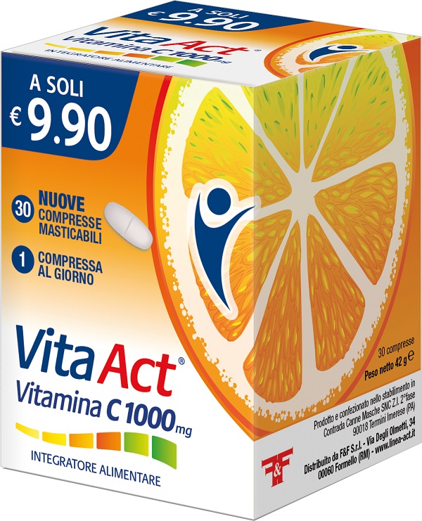 VITA ACT VITAMINA C 1000MG 30 COMPRESSE MASTICABILI - Farmacia Mortise