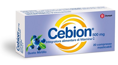CEBION MASTICABILE MIRTILLO VITAMINA C 500 MG 20 COMPRESSE - Farmacia Mortise
